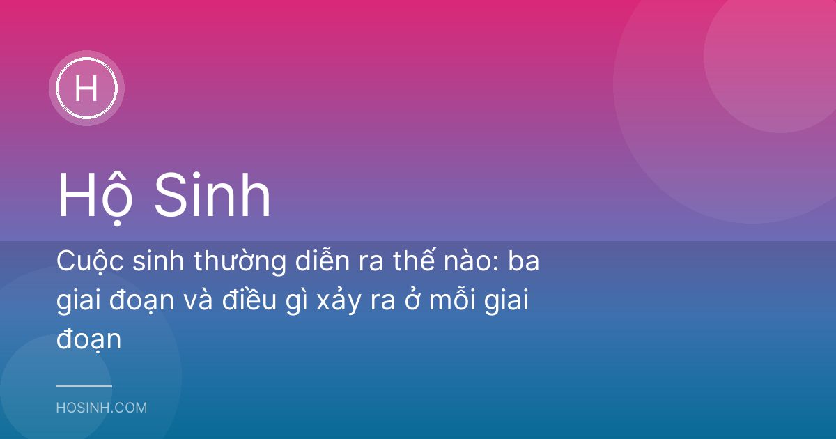 Cuộc sinh thường diễn ra thế nào: ba giai đoạn và điều gì xảy ra ở mỗi giai đoạn